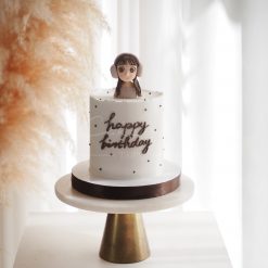 Q版人物簡約造型，適合慶生，送男生女生都很適合，台北市客製化蛋糕