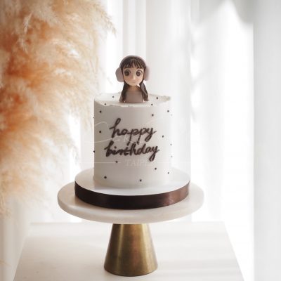 Q版人物簡約造型，適合慶生，送男生女生都很適合，台北市客製化蛋糕