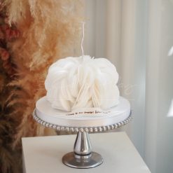 雪白威化花，適合慶生，台北市客製生日蛋糕